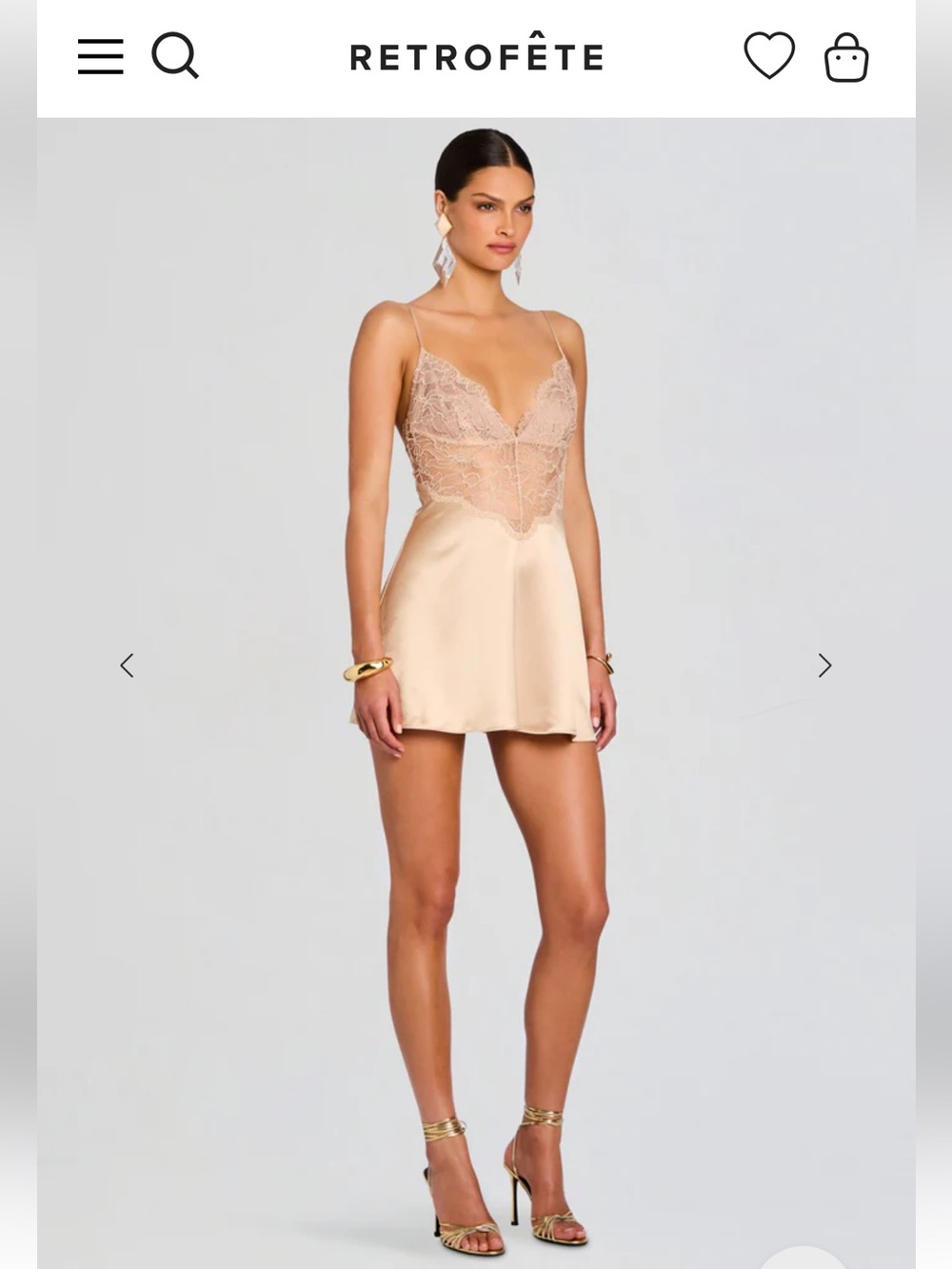 Aurora Lace Dress in Honey Beige
retrofete